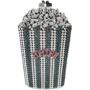 New DJBM Luxury Womens Beaded Sequin Sparkle Popcorn Bag Rhinestone Clutch Purse